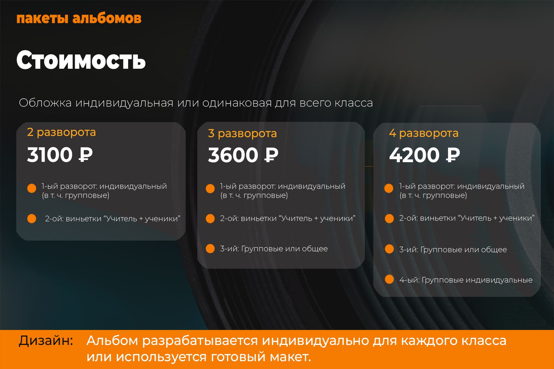 Пакеты и стоимость